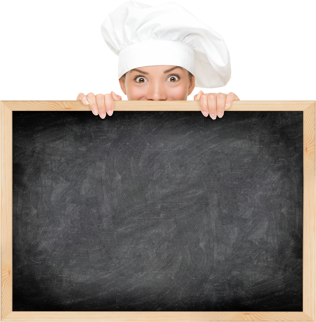 Chef Showing Restaurant Menu